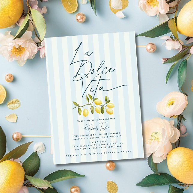 La Dolce Vita Lemons italienisches Brautparty Einladung (Von Creator hochgeladen)