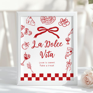 La Dolce Vita Love is süß Italienische Bridal Show Poster