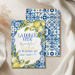 La Dolce Vita Meditera Italienischer Lemon Geburts Einladung<br><div class="desc">La Dolce Vita Italienische Party Einladung zum 30.</div>