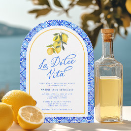 La Dolce Vita Mediterranes Brautparty Einladung
