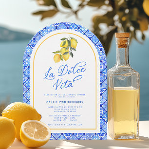 La Dolce Vita Mediterranes Brautparty Einladung