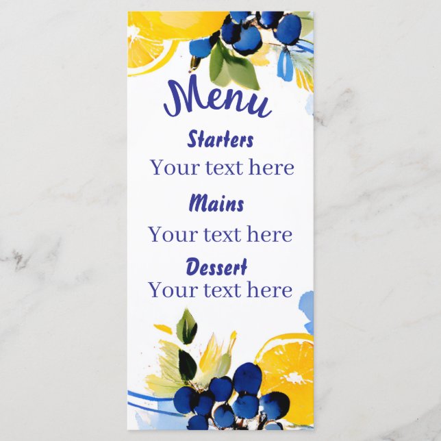 La Dolce Vita Menu mariage (Devant)