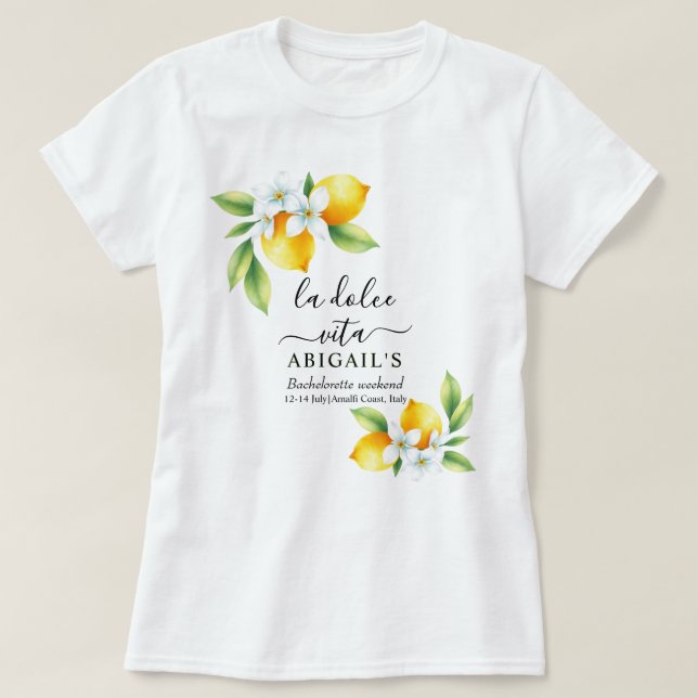 La Dolce Vita Mittelmeer Bacheloretto T-Shirt (Design vorne)
