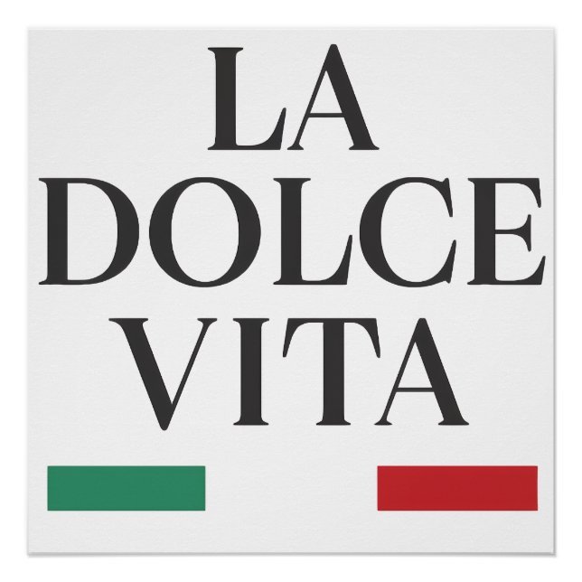 La Dolce Vita Poster (Vorderseite)