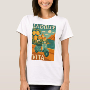 La Dolce Vita – Retro Italien Küsten Reise T-Shirt