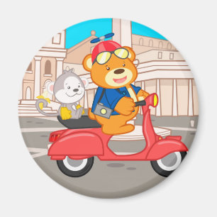 La Dolce Vita Romana - Nano-Bär u. Junioraffe Magnet