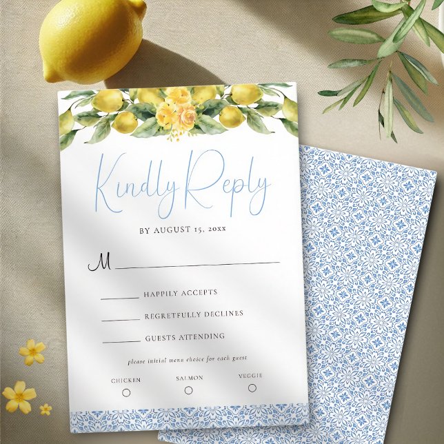 La Dolce Vita - RSVP-Karte für mediterrane Hochzei RSVP Karte (Von Creator hochgeladen)