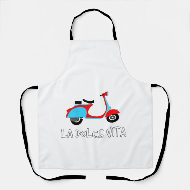 La Dolce Vita Scooter Liebe Schürze (Vorderseite)