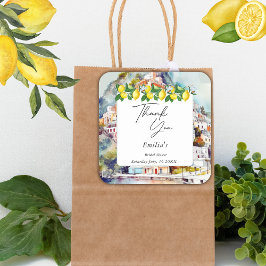 La Dolce Vita Sommer Italienisches Brautparty Quadratischer Aufkleber