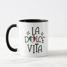 La Dolce Vita Süße italienische Flagge Herz