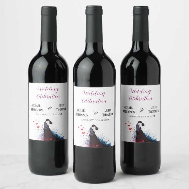 La Dolce Vita Wedding French Inspiration 1940s Weinetikett (Flaschen)