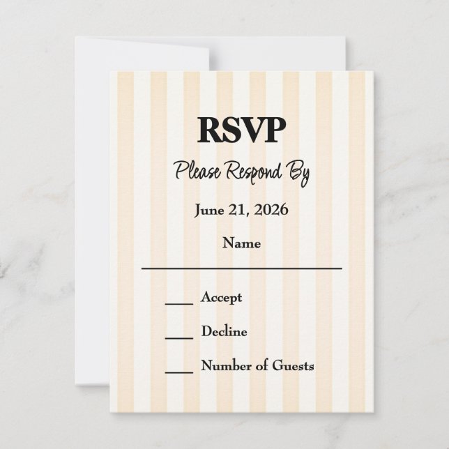 La Dolce Vita Wedding Response Card RSVP Karte (Vorderseite)