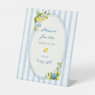 La dolce vita Zitrone Rat für die zukünftige Brau Sockelschild