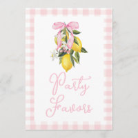 La Dolce Vita Zitrone Rosa Schleife Baby Shower Sc