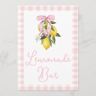 La Dolce Vita Zitrone Rosa Schleife Baby Shower Sc Einladung