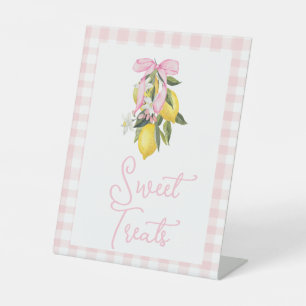 La Dolce Vita Zitrone Rosa Schleife Baby Shower Sc Sockelschild