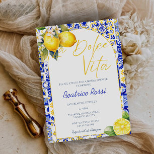 La Dolce Vita Zitronen Amalfi Positano Brautparty Einladung
