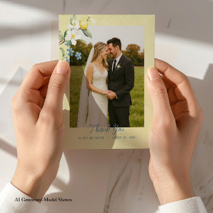 La Dolce Vita Zitronen-Blumen-Hochzeit-Dankeskarte Dankeskarte