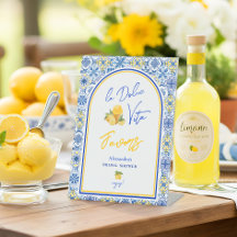 La Dolce Vita Zitronen-Fliesen-Geschenk zur Brautp