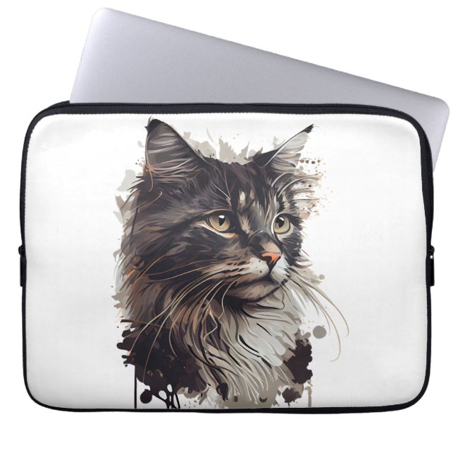 La Elegancia felina en tu vida Laptopschutzhülle (Vorderseite)