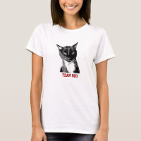 La "équipe huent" le T-shirt de chat de smoking