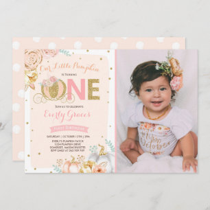 La ?ère invitation d'anniversaire de citrouille