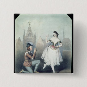 La Esmeralda': Carlotta Grisi u. Jules Perrot Button
