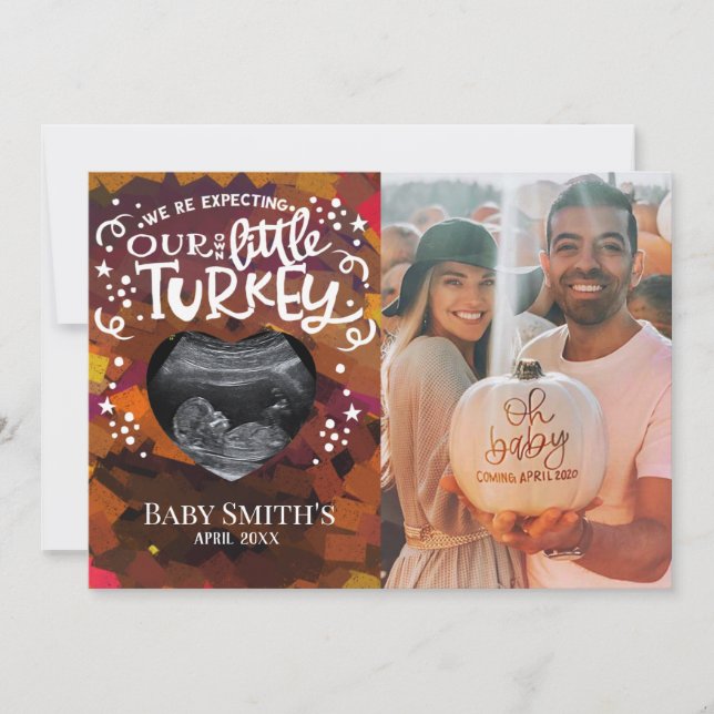 La Faire-part de grossesse de Thanksgiving (Devant)