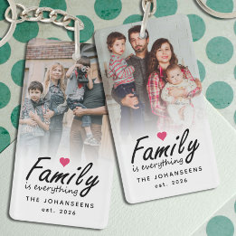 La famille est tout, photo personnalisée recto-ver