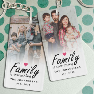 La famille est tout, photo personnalisée recto-ver