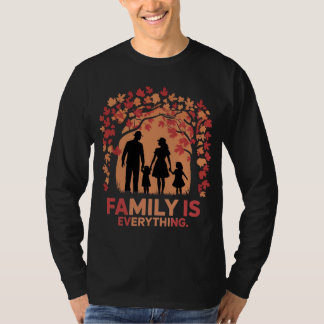 La Famille Est Tout : Silhouette D'Automne T-Shirt