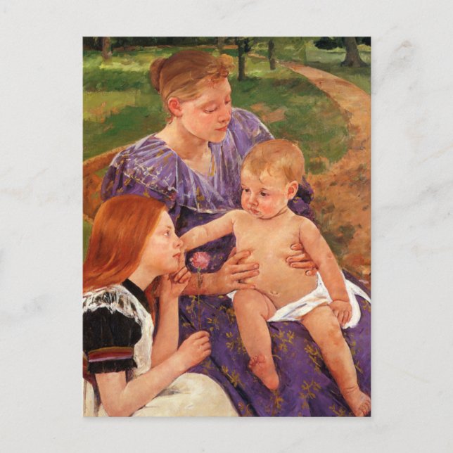 La famille par Mary Cassatt Carte postale (Devant)
