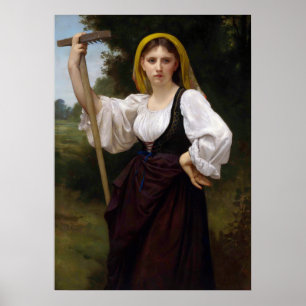 La Faneuse von William-Adolphe Bouguereau Poster