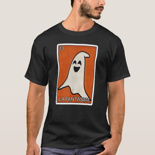 La Fantasma Ghost Card Mexican Lottery Card La Fan T-Shirt (Vorderseite)