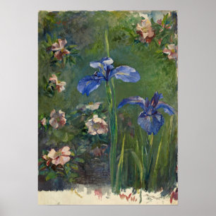 La Farge - Wilde Rosen und Schwertlilien Poster