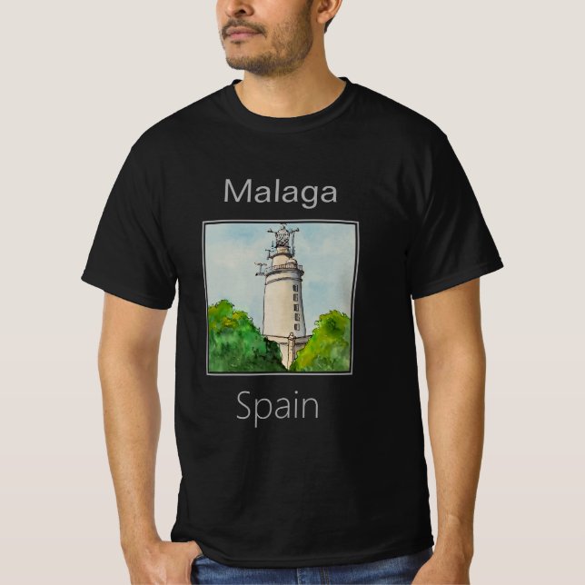 La Farola Lighthouse, Malaga, Spanien T-Shirt (Vorderseite)