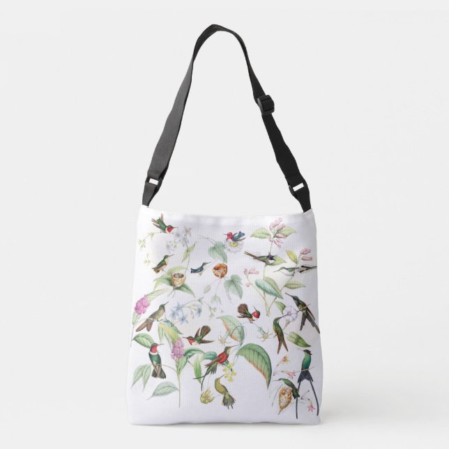 La faune d'oiseaux de colibri fleurit le sac (Dos)