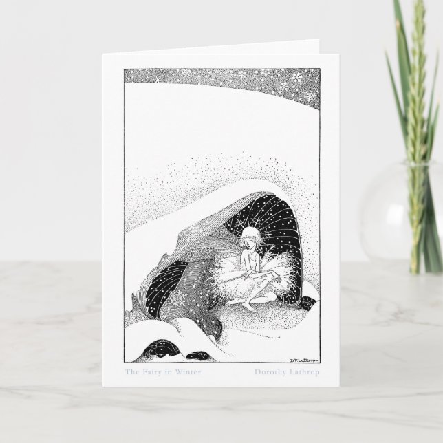 La fée dans la carte 1 d'hiver (Devant)