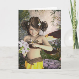 La fée et la carte d'anniversaire de libellule