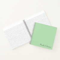 La femme de Carnet d'honneur (Sage Green)