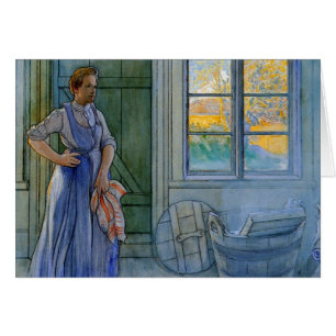 La femme de la blanchisserie regardant le tableau 