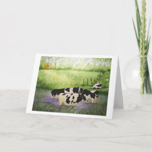 La ferme effraye la carte de voeux vierge