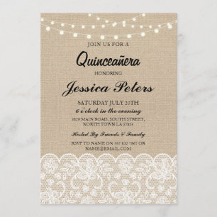 La fête de Quinceanera éclaire le Invitation de la