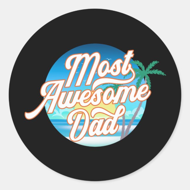 La Fête des pères papa la plus géniale | Sticker (Devant)