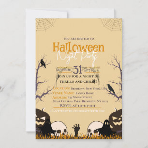 La Fête D'Halloween Des Adultes Une Invitation Pas