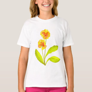 'La fête du Pansy' sur un T-shirt Ruffle pour fill
