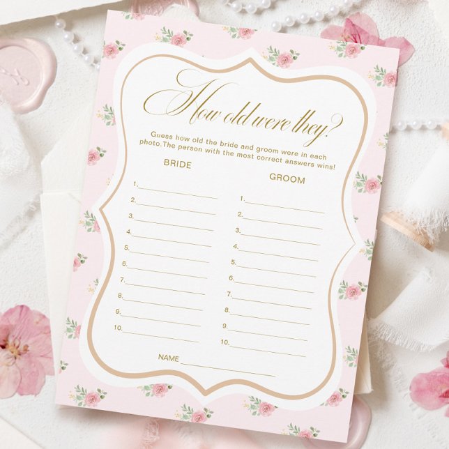 La fête du thé nuptiale devine la carte de jeu Age (Créateur téléchargé)