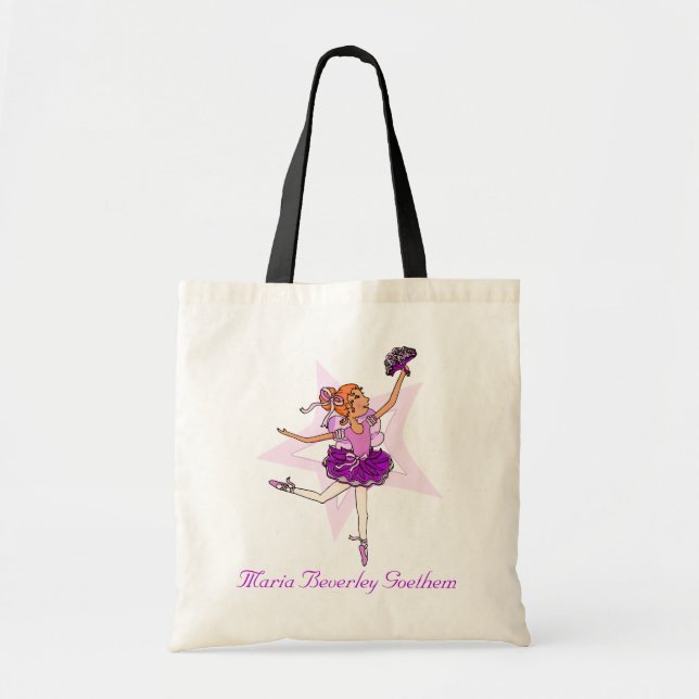La fille de ballerine "ajoutent votre" sac pourpre (Devant)