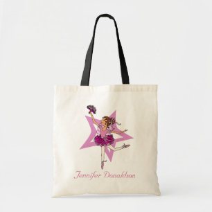 La fille de ballerine "ajoutent votre" sac rose