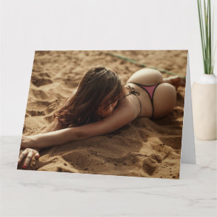 LA FILLE DE BIKINKI A SURGRANDI CARTE D'ANNIVERSAI
